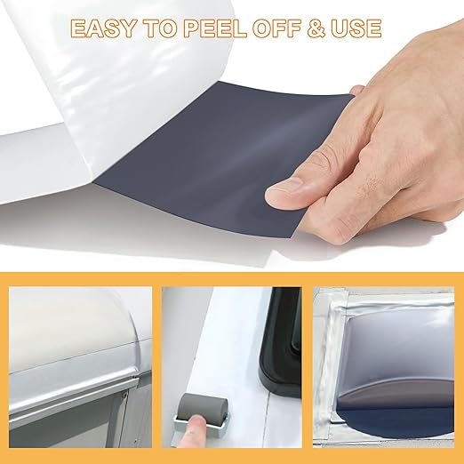 Rv Roof Tape White 2 Inch X 50 Feet, Waterproof Repair Sealant Tape UV-Resistant & Weatherproof Rv Awning Repair Tape for Window, Vent, Boat Sealing, Truck Camper Roof Patch kit Metal Roof Sealant