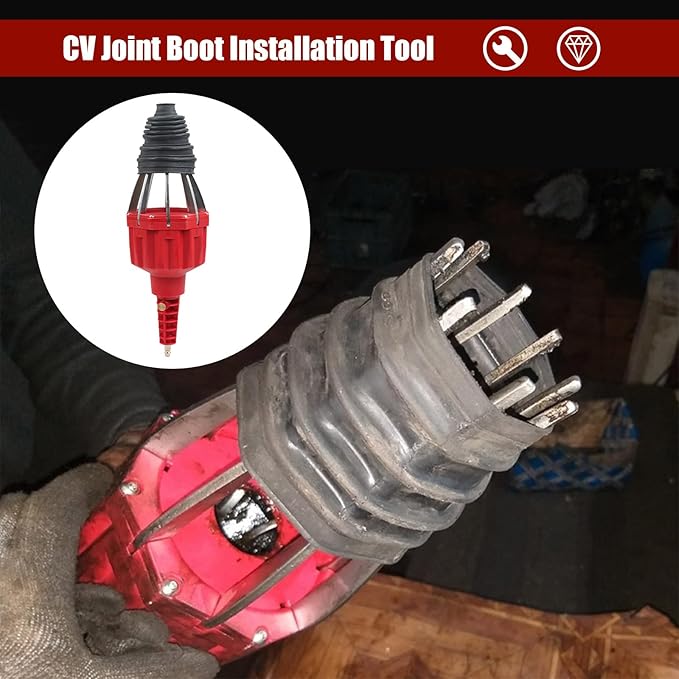 Universal Pneumatic CV Joint Boot Installation Tool w/ 2 CV Boot, 20Pcs Automotive CV Axle Removal Tool Kit, CV Boot Expander Rod Spreader Compatible with Audi, BMW, Mercedes, UTV, ATV