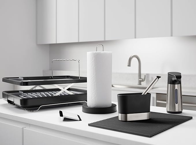 Kohler K-8624-0 Kitchen Pot and Pan Dish Scraper, Silicone and Nylon, Heat Resistant, One Size, White and Charcoal