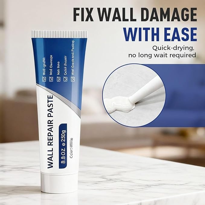 Wall Paste Repair - Mending Drywall Quick Drying Putty | Hole Repair,for Holes Cracks DIY Home Grout Tile Concrete Shower Floor Bathroom
