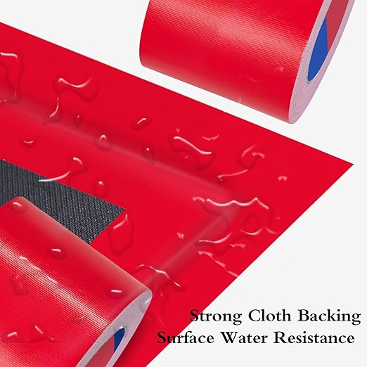 Red Heavy Duty Duct Tape, 4 Inch x 55 Yards, Industrial Grade Waterproof & UV Resistant, Strong Adhesive for Indoor Outdoor Repairs, Crafts, Home Improvement, Moving Packing and DIY Projects