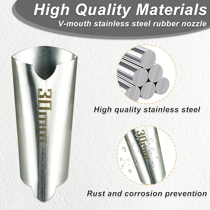 Upgrade Stainless Steel Caulk Finisher Kit Caulking Nozzles Tips Caulk Gun Tips