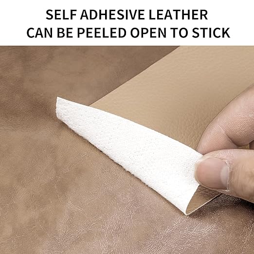 Leather Repair Patch Tape, Claret 17 x 61 Inches Self Adhesive Leather Repair Kit for Furniture, Car Seat,Vinyl Leather Repair Kit for Office Chairs, Bags, Luggage