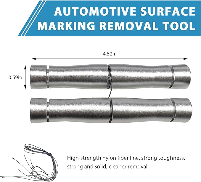 Emblem Removal Tool, Aluminum Alloy Car Surface Logo Plate Line Remover with PE Cables, Vinyl Wraps Emblem Line Removal Tool for Vehicle Wrapping Film Installation
