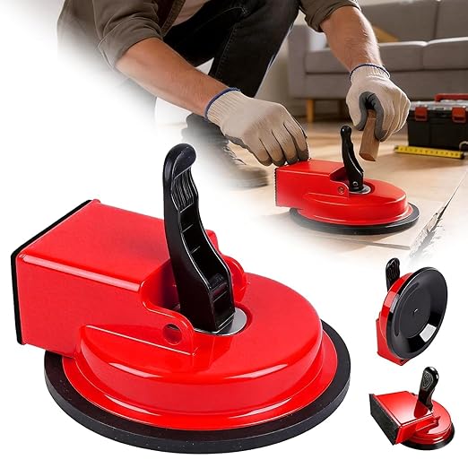 Floor Gap Fixer Tool, Heavy Duty Laminate Floor Suction Cup Repair Tool, for Laminate, Wood, Tile, Vinyl Floor Gap Repair Tool - Durable, Compact, & Efficient Flooring Tools (Red) (Red)