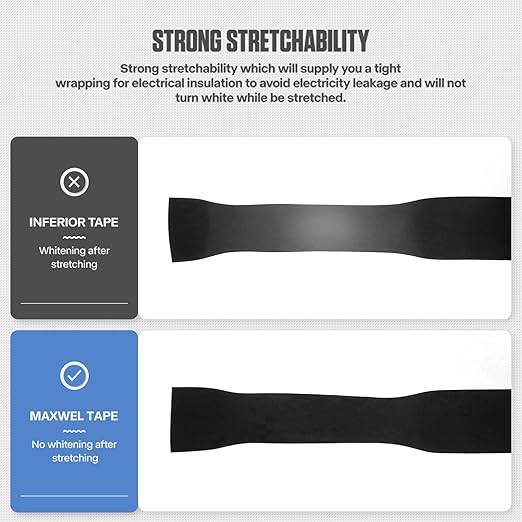 Electrical Tape Vinyl Black - 3/4 IN 65 FT Professional Flame Retardant Waterproof PVC Electrical Insulation Tape For All Weather Under 600V Home Outdoor Multipurpose Electric Insulating Wire Wrapping