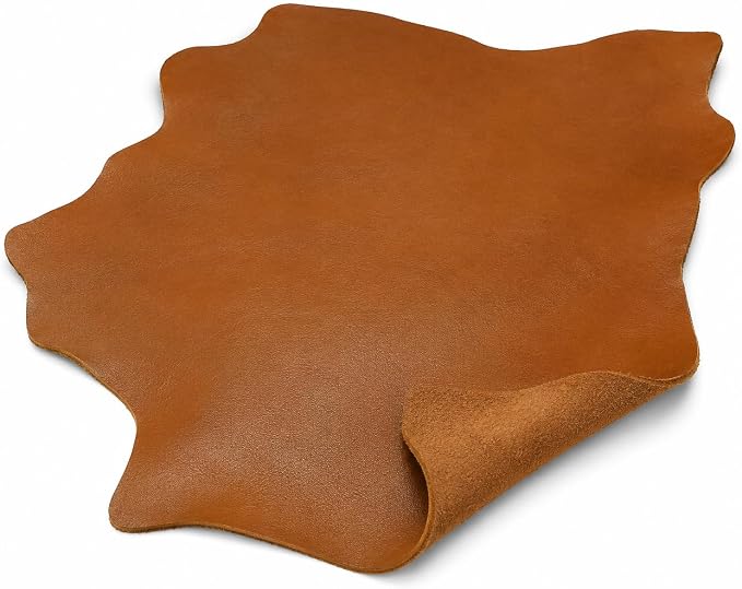 Reed Leathers Hides - Cow Leather Skin (12 X 24 Inches 2 Square Foot, Whiskey)