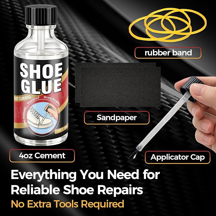 Shoe Glue, Waterproof Clear Shoe Sole Repair Adhesive, Heavy Duty Shoe Glue for Fixing Cracks and Peeling Soles on Boots, Sneakers, Leather, Rubber, and Canvas（30g）