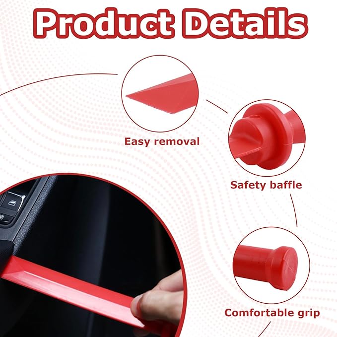 4 Pcs Plastic Chisel Scraper,Auto Paint Scraper Remover Tool Kit Accessories,For Removing Debris, Adhesives, Film
