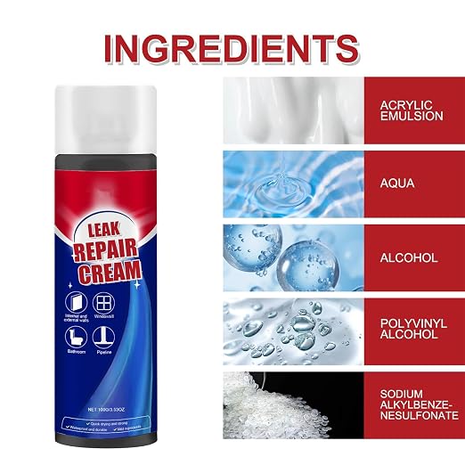 3pcs Leak Repair Waterproof Sealant | Leak Repair Cream | Instant Waterproof Sealant Long Lasting Coating for Roofs Pipes Crack | Canned Filler Cream for Drainpipes and Gutter Interior Exterior