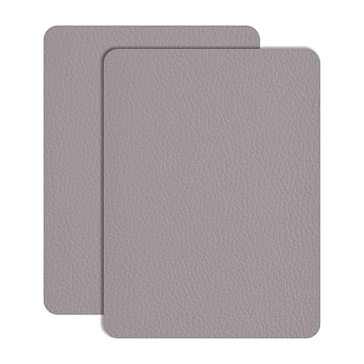 Leather Repair Patch Tape 8×12 inch 2 pcs Furniture Leather Strong Self Adhesive Tape for Sofas Couch Car Seats Cabinets Bags Anti Scratch Patches First Aid Patch Fixing Leather vory Grey1.0