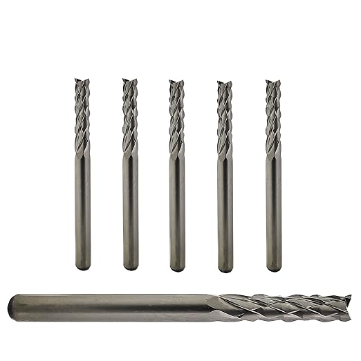 1/8" Grout Removal Tool Tile Cutting Bit - Five Pieces - Solid Carbide Made in USA