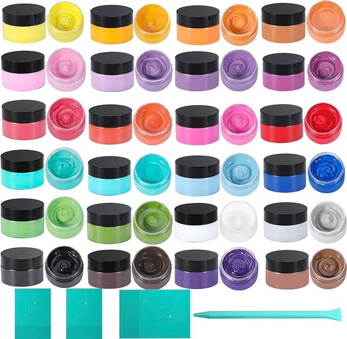 24 Chalk Paste Paint, Chalk Art Paste for Drawing on Wooden Boards and T-Shirts