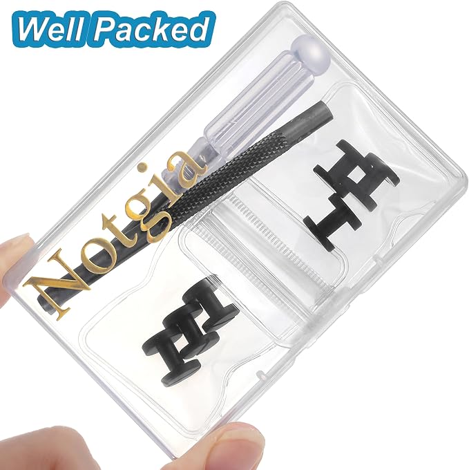 Notgia 6 Sets 10x6MM Brass Chicago Screws Rivets for Leather Binding Screws Studs Purse Hardware Spikes and Studs for Repair Decorate Clothing Shoes Belt Collar Leather Craft (Black)