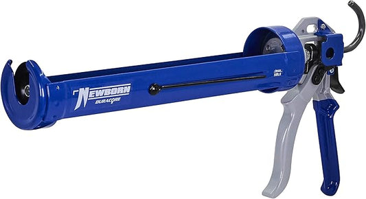 Newborn Super Smooth Rod Revolving Frame Caulk Gun, 1/4 Gallon Cartridge, 18:1 Thrust Ratio