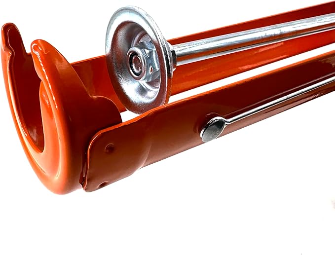 Zeluga 25-210 10 oz. Smooth Hex Rod Cradle Caulking Gun with Spout Cutter, Orange
