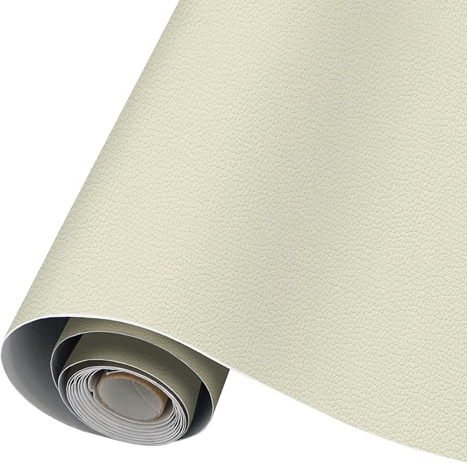 Leather Repair Patch for Couches Self-Adhesive Leather Repair Tape kit for Furniture Sofa Vinyl Car Seats Couch Chairs Shoes Down Jackets (Beige, 3.9X79 inch)