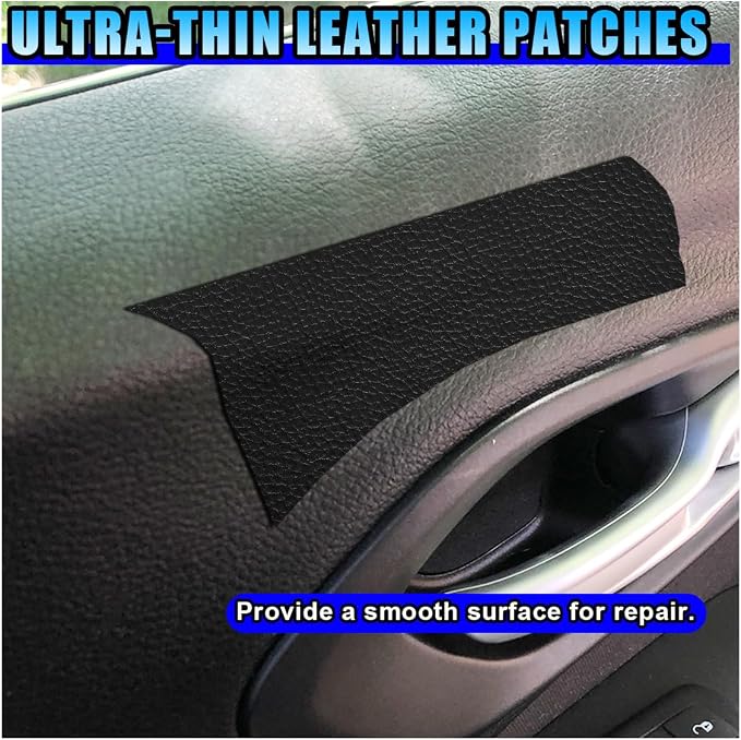 2PCS Car Leather Repair Patch Tape, 8×4 Inch Self-Adhesive Cuttable Leather Patch Tape Vinyl Repairs Kit for Car Upholstery Seat Furniture Couches Chairs Sofas (2PCS)