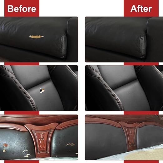 Self Adhesive Leather Repair Tape, 7.87 × 47.24 inch Leather Repair Suitable for Repairing Sofas Seats Leather Bags (Dark Gray)