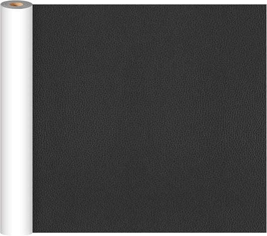 CHEIGHY Leather Repair Kit Self Adhesive Leather Repair Patch for Furniture 15.7X79 inch Vinyl Repair Kit for Couches Car Seats Sofa Office Chair Belt Jackets (Black)