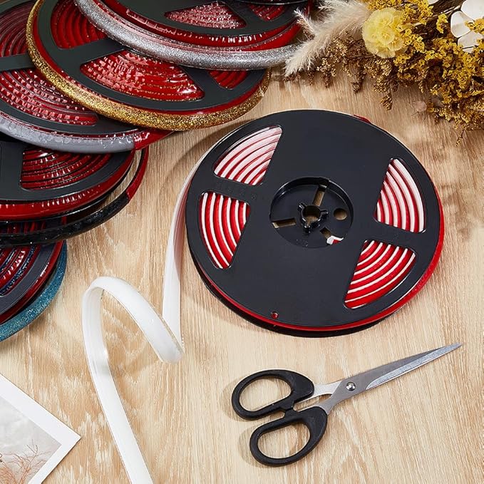 GORGECRAFT 5.5 Yard Ceramic Tile Gap Tape 15mm Self-Adhesive Caulk Strip White Waterproof Sealing Tape Floor Wall Edge Sealant Flexible Triangle Molding Trim for Kitchen Sink Stove Bathtub Toilet