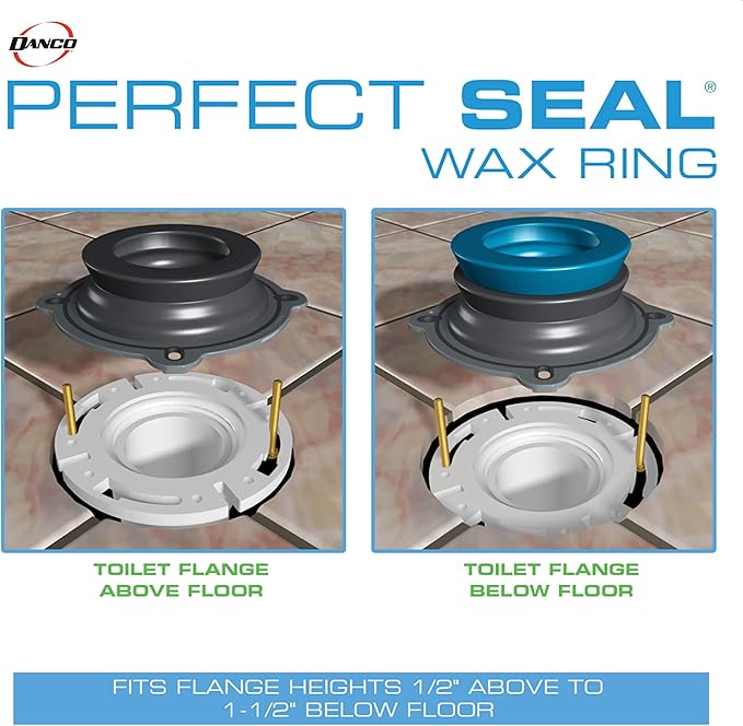 Danco 10826X Wax Ring with Bolts, No Size, Gray (Pack of 2)