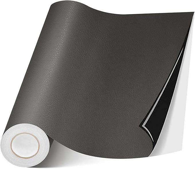 Leather Repair Patch, 17X79 Inch Self Adhesive Leather Repair, Large Vinyl Patch Tape for Couches, Furniture, Car Seats, Cabinets, Wall, Handbags （17X79 Inch, Dark Grey）