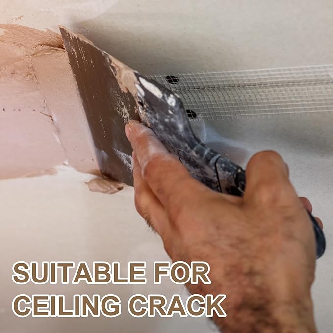 PATIKIL Drywall Repair Mesh Tape, 3 inch x 164 ft Fiberglass Repair Patch Self-Adhesive Dry Wall Joint Tape 8 Mesh Wall Hole Crack and Seam Patch, White