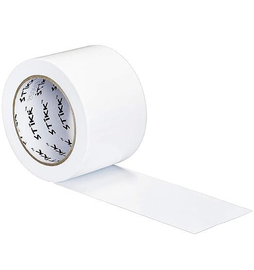 STIKK Duct Tape, White, 3" x 25 Yards, Adhesive Tapes for Repairs, Heavy Duty Waterproof Tape for Household Projects, Commercial HVAC and Construction