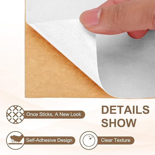 PATIKIL Leather Repair Patch, 2 Pack 10 x 24 Inch Self-Adhesive Vinyl Patch Furniture Tape Repair Kit for Sofas Couches Stools Chairs Cabinets Bags, White
