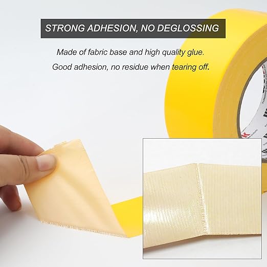 WELSTIK Professional Grade Yellow Duct Tape, Waterproof Duct Cloth Fabric,Duct Tape for Repairs, DIY, Crafts, Indoor Outdoor Use,2 Inch X 45 Yards