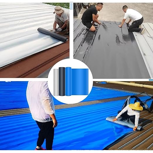 Waterproof Sealant Tape Self Adhesive Rubberized Asphalt Tape for RV Roof Metal Roof Corrugated Roof Leak Repair UV Resistant Heavy Duty Waterproofing Membrane(Gray, 3.94in*196.85in)