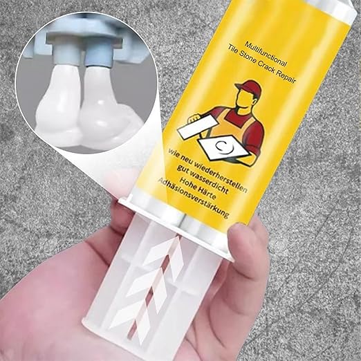 Quick-Drying Tile Repair Glue, Multifunctional Tile Stone Crack Repair Kit, Tile Repair kit for Ceramic Porcelain Floor Wall Tile Repair (1)