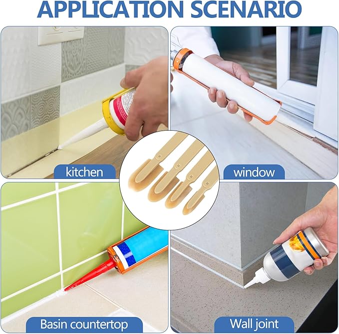 17Pcs Rubber Caulking Tool Kit, Silicone Caulking Caulk Finishing Tool, Caulking Tips Set, Caulk Applicator Tool, Caulking Smoothing Tool, Sealant Finishing Tool for Brick Skirting