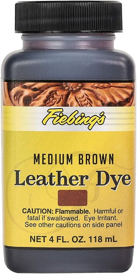 Fiebing's Leather Dye (4 Fl Oz, Mahogany) - Alcohol-Based, Penetrating, Permanent Dye for Shoes, Boots, Belts, Bags, Furniture - Includes Wool Dauber Applicator - Recolor & Restore Leathercraft