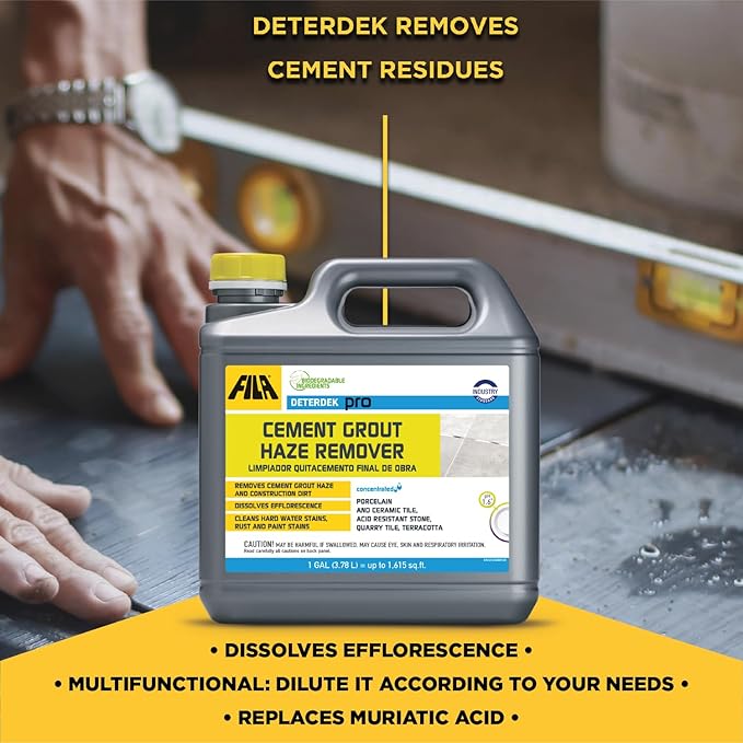 FILA Surface Care Solutions, DETERDEK PRO Cementitious Grout Haze Remover, 1 GAL