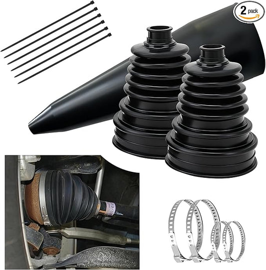 2PCS CV Axle Boot Repair Kit with Expander Tool and Clamps, Split CV Boot Repair Kit for 20-25mm Shafts to Protect Universal CV Joints, fits Select Joint for 2.41" 2.81" 3.43" Calibers
