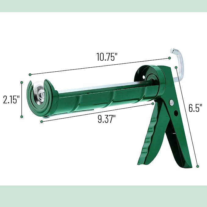 Bates- Caulking Silicone Gun, 10:1 Thrust Ratio, Hand Caulking Guns, No Drip