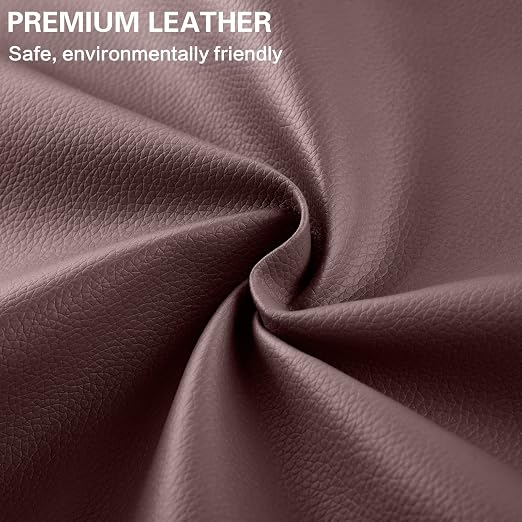 Self Adhesive Leather Repair Patch Kit, 31.4 in x 16 in Large Vinyl Leather Repair Tape for Furniture, Car Seat, Couch, Sofa, Chair Reddish Brown