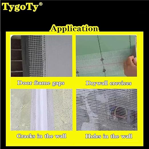 Drywall Joint Mesh Tape 2“×180 Ft，Strong Self-Adhesive 100% Fiberglass Drywall Repair Tape for Wall Crack and Seam Patch,White