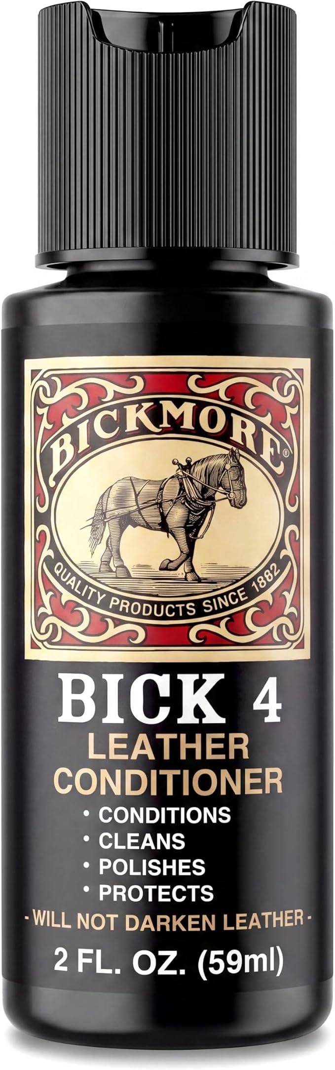 Bickmore Bick 4 Leather Conditioner and Leather Cleaner 2 oz - Will Not Darken Leather - Safe for Apparel, Furniture, Jackets, Shoes, Auto Interiors, Bags & Accessories