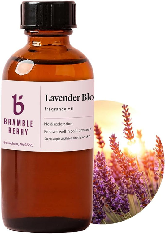 Bramble Berry Lavender Bloom Fragrance Oil 2 oz | Classic Floral Lavender Scent for Soap Making, Lotion, Bath Salts & Candles | Skin Safe, Vegan, Paraben & Phthalate Free, Essential Oil Alternative