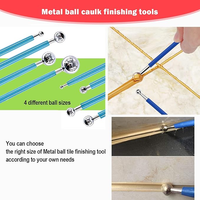 Grout Removal Tool Kit & Razor Scraper Set - 26PC Professional Tile Cleaning Tools with Diamond-Style Blades, Grout Rake, Angled Heads for Bathroom, Kitchen, Floor