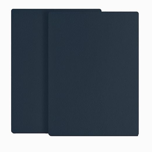 ILOFRI Leather Repair Patch 8x11 inch 2 Pcs, Self Adhesive Vinyl and Leather Repair Kit for Couch, Car Seats, Boat Seat, Furniture, Upholstery, Auto Interior, Sofa, Chair -Dark Blue #2