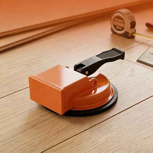 Upgraded Heavy Duty Floor Gap Fixer Tool, Enhanced Vacuum Suction Cup，Strong Suction Cup Laminate Flooring Gap Closer, Iron Base Repair Kit for Wood, Vinyl, Tile Floors (Black)