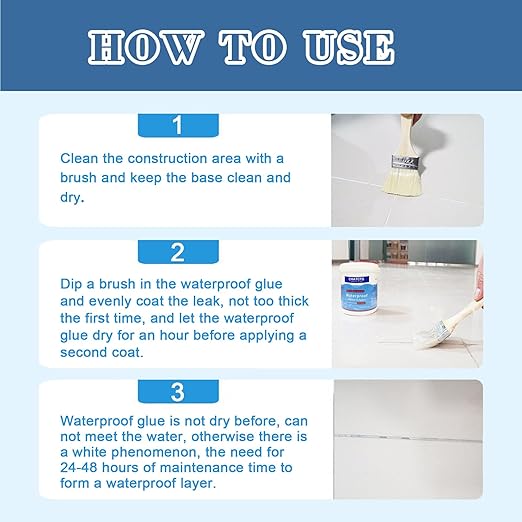 Waterproof Glue,Invisible Agent,Strong Waterproof Transparent Sealant,for Bathroom, Kitchen, Garden, Roofs, Walls (353, Ounces)