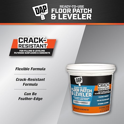 DAP Flexible Floor Patch and Leveler, Light Gray, 32 Oz (7079859184)