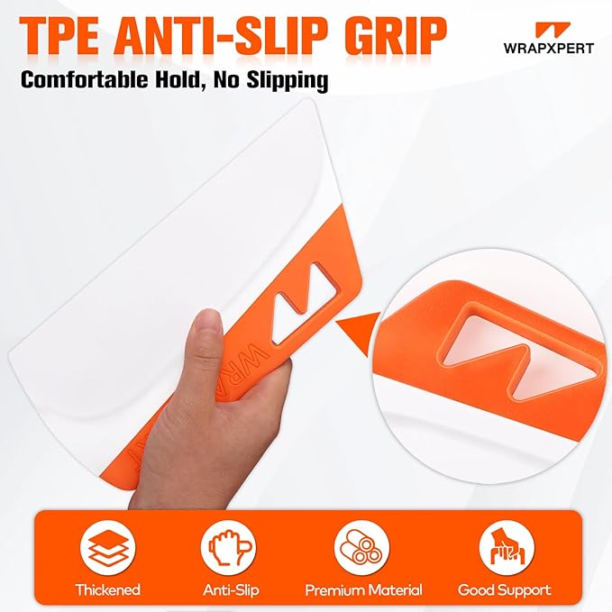 WRAPXPERT Wallpaper Smoothing Tool, Wallpaper Squeegee for Peel and Stick, 7.87 Inch Smoothing Squeegee Smoother for Wall Paper Applying, Adhesive Contact Paper, Backsplash, Window Film Installation