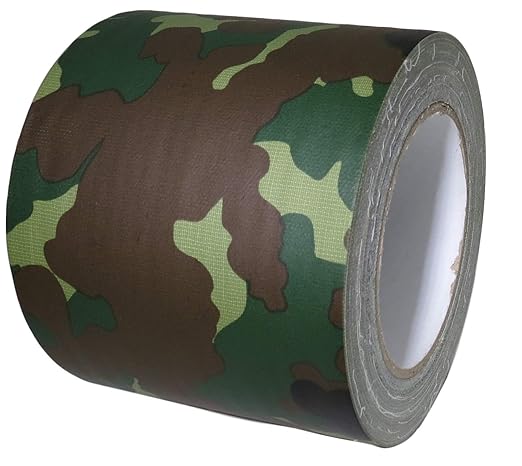 GGR Supplies T.R.U. CDT-36 Industrial Grade Duct Tape. Waterproof and UV Resistant. Multiple Colors Available. 25 Yards. (Camouflage/Military, 4 in.)