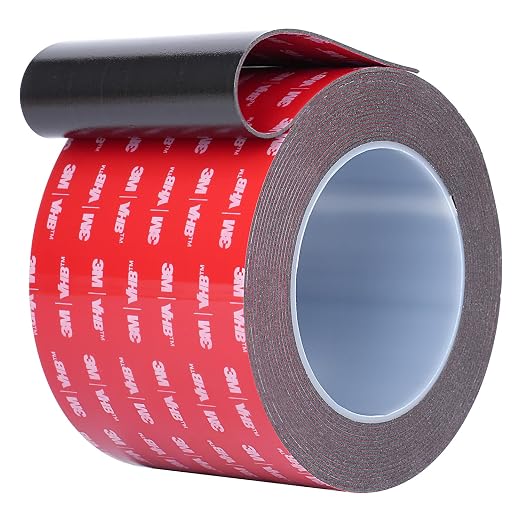 Double Sided Tape Heavy Duty, Waterproof Mounting Foam Tape, 16.5ft Length, 2.56in Width, High Temperature Resistant Adhesive Tape for Car, LED Strip Light, Office Decor, Uses VHB 5952 Raw Material